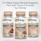 SOLARAY Organic, Fermented Maitake Mushroom Supplement 1000mg - Herbal Adaptogens - Powerful Mushrooms for Health and Wellness Support - Vegan, Gluten Free, 60-Day Guarantee, 30 Servings, 60 VegCaps