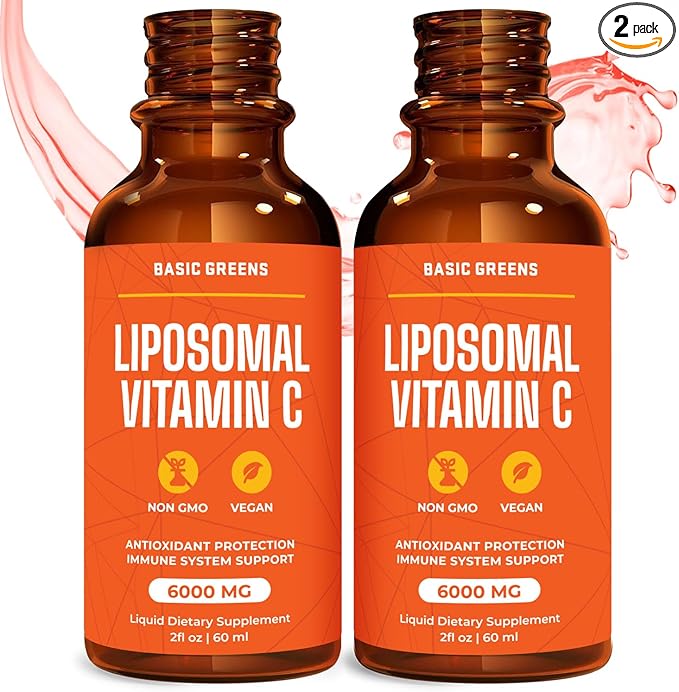 Liposomal Vitamin C Liquid – High Absorption Immune Support & Antioxidant Boost | Advanced Liposomal Delivery, Non-GMO, Vegan-Friendly Vitamin C Supplement, 4 Fl Oz