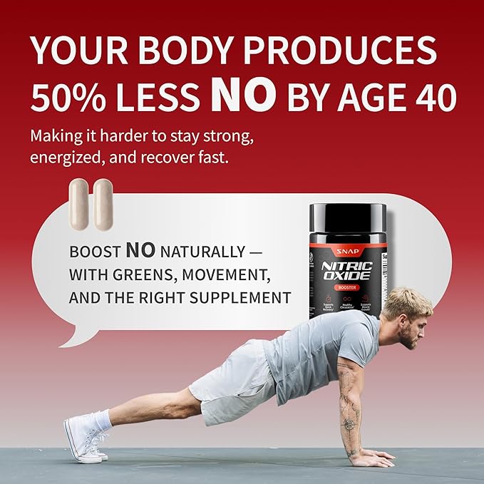 Snap Supplements Nitric Oxide Booster Pre Workout, Muscle Builder - L Arginine, L Citrulline 1500mg Formula, Tribulus Extract & Panax Ginseng, Strength & Endurance (90 Capsules)