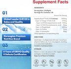 NYO3 Krill Oil 1000mg Omega 3 Supplement, 56% Phospholipids for 98% Absorption, Antarctic Superba Boost Krill Oil, High EPA & DHA for Heart Brain Blood Lipid Health, No Fishy Burps, 60 Softgels