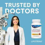Lipotriad Visionary Eye Vitamins – 60 Capsules – Lutein and Zeaxanthin Supplements with Other AREDS 2® Ingredients to Support Eye Health