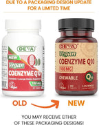 DEVA Vegan Vitamins Coenzyme Q10 100mg - Potent & Affordable in One Bottle - Chewable, 90 Tablets, (Pack of 1)