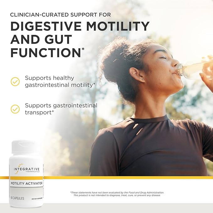 Integrative Therapeutics Motility Activator - GI Motility & Gut Health Support Supplement* - Supports Gastrointestinal Comfort* - Dairy-Free & Gluten-Free - 60 Capsules (60 Servings)