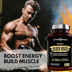 Black Maca Root 50:1 750mg – 180 Capsules Organic Peruvian Maca Peruana Supplement for Men | High Potency Energy, Mood & Performance Support | Vegan, Non-GMO
