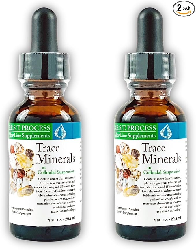 Morter Trace Minerals in Colloidal Suspension (2 Pack) Morter HealthSystem Best Process Alkaline — Nutrient Dense Trace Elements, Fulvic Minerals & Amino Acids