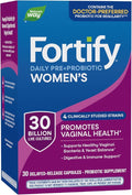 Nature’s Way Fortify Women’s Probiotic 30 Billion CFU, Daily Multi-Strain Probiotic for Digestive, Vaginal, and Immune Support*, Once-Daily Capsule, No Refrigeration Required, 30 Capsules