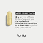 Toniiq Ultra High Potency 1400mg NAD Supplement - NAD+ Nicotinamide B3 Blend with D-Ribose, Niacin -with RiaGev - 3rd Party Tested