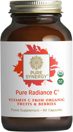 PURE SYNERGY Pure Radiance C | Organic Vitamin C Capsules | 100% Natural, Whole Food, Non-GMO Supplement with Organic Camu Camu | for Immune and Collagen Support (90 Capsules)