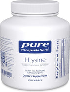 Pure Encapsulations L-Lysine - Essential Amino Acid Supplement for Immune Support & Gum, Lip Health* - with L-Lysine HCl - 270 Capsules