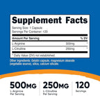 Nutricost L-Arginine L-Citrulline Complex 750mg, 120 Capsules - Non-GMO