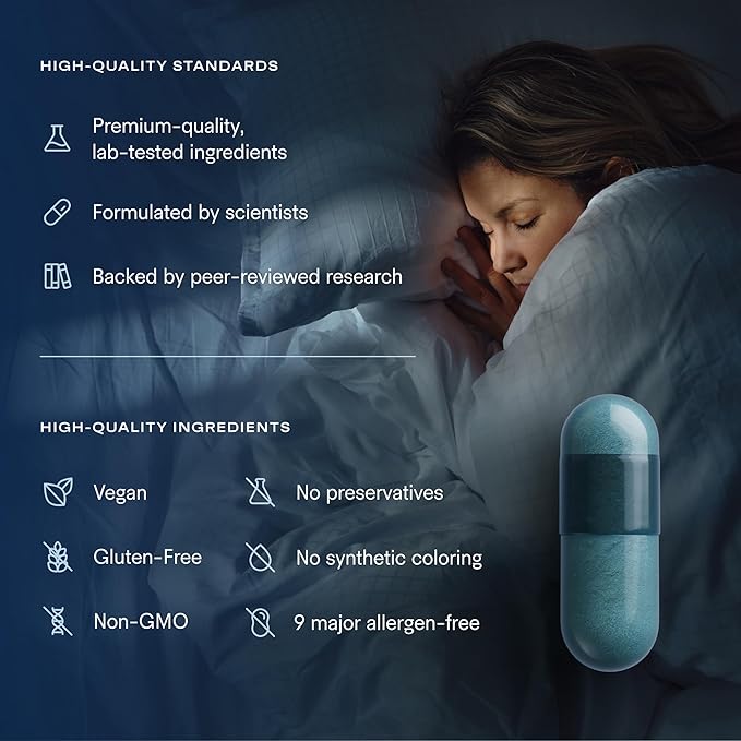 Tally Health Restore – Nighttime Sleep Formula with Magnesium Bisglycinate, L-Theanine & Apigenin | Melatonin-Free, Vegan, Non-GMO | Promotes Relaxation & Restful Sleep | 90 Capsules