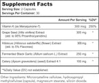 Vaso Calm - Healthy Blood Balance Supplement - Features Fermented Garlic, Celery and Grape Seed Extract, Hibiscus, and Vitamin K2 - Made in the USA, 60 Capsules