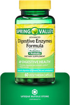 Digestive Enzymes – 60 Vegetarian Capsules, Enzimas Digestivas with Probiotics and Prebiotics, Enzymes for Digestion, Daily Digestive Health Supplement (Pack of 1)