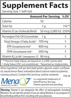Carlson - Elite Omega-3 Plus D & K, 700 mg Omega-3s + D3 & K2, Function, Bone Health & Immune Support, Lemon, 180 Softgels