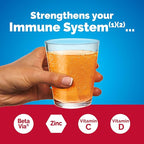 Emergen-C Immune+ Triple Action Immune Support Powder, BetaVia (R), 1000mg Vitamin C, B Vitamins, Vitamin D and Antioxidants, Super Orange – 30 Count