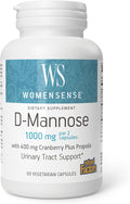 Natural Factors D-MANNOSE & Cranberry Plus Propolis, 60 Vegetarian Capsules