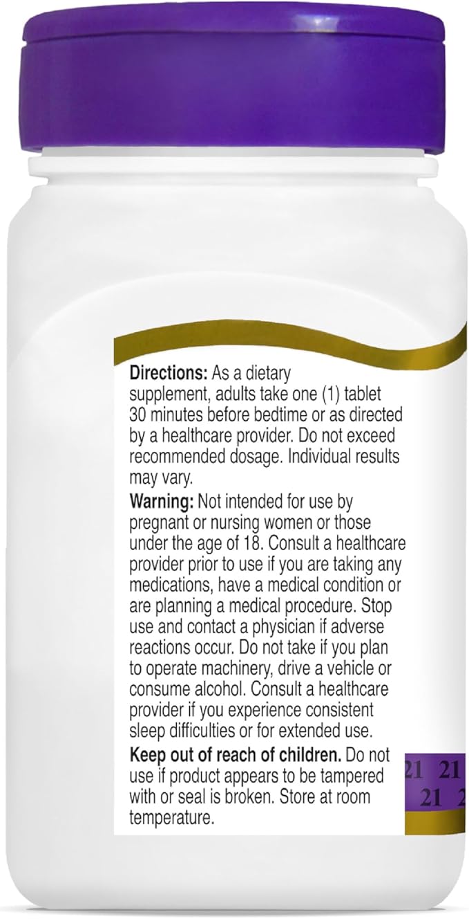21st Century Melatonin 10mg Extra Strength Tablets, (120 Count), Prolonged Release Sleep Aid for Adults, Promotes Relaxation & Restful Sleep, Non-Habit Forming, Gluten-Free, Non-GMO