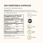 Solgar Ester-C Plus 500 mg Vitamin C (Ascorbate Complex),250 Vegetable Capsules - Gentle & Non Acidic - Antioxidant & Immune Support - Non GMO,Vegan,Gluten Free,Kosher - 250 Servings,(Pack of 2)