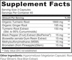 NATURELO Turmeric Curcumin - BioPerine for Better Absorption - Black Pepper, Ginger Root, Curcuminoids - Plant-Based Joint Discomfort Support - 120 Vegan Capsules (Pack of 2)