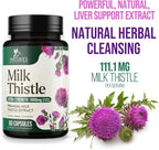 Milk Thistle Extract - Liver Cleanse Detox & Repair Formula - Natural Milk Thistle with Silymarin Marianum & Dandelion Extract - Natural Herbal Liver Health Supplement - Made in USA - 60 Capsules