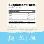 Nutricost Pure Collagen Hydrolysate (Bovine) Powder (2 Pack) - Grass Fed Bovine Collagen, 1LB Per Bottle