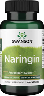 Swanson Naringin Citrus Bioflavonoid Antioxidant Supplement for Adults Seeking Enhanced Vitamin C Benefits - 500 mg (60 Capsules)