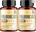 19-in-1 Hyaluronic Acid Capsules - Hylunaric Acid 1200 mg, with Collagen Peptides, Vitamin C, Phytoceramides - for Skin, Eyes, Gastrointestinal, Bones Support (2 Pack)