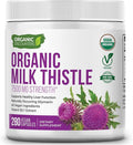 USDA Organic Milk Thistle 30:1 Extract Capsules, 280 Vegan Capsules, Rich in Silymarin Flavonoids, Liver Cleanse and Liver Detox Support, Standardized 30X Extract, Made in the USA