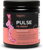 LEGION Pulse Pre Workout - All Natural Nitric Oxide Preworkout Drink to Boost Energy, Creatine Free, Naturally Sweetened, Beta Alanine, Citrulline, Alpha GPC (Pink Lemonade)