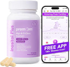 Premom Inositol Plus - 2000mg Myo-Inositol & 50mg D-Chiro Inositol, CoQ10, Folate & Vitamin D3-40:1 Ratio - Supports Hormonal Balance, Ovarian & Reproductive Health - 30 Day Supply