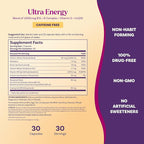 Natrol Ultra Energy 4-in-1 Blend 1000mcg B12, Vitamin B Complex, Vitamin D, CoQ10 Capsules 30 Ct, Vegetarian, Caffeine Free, Supports Cellular Energy Production