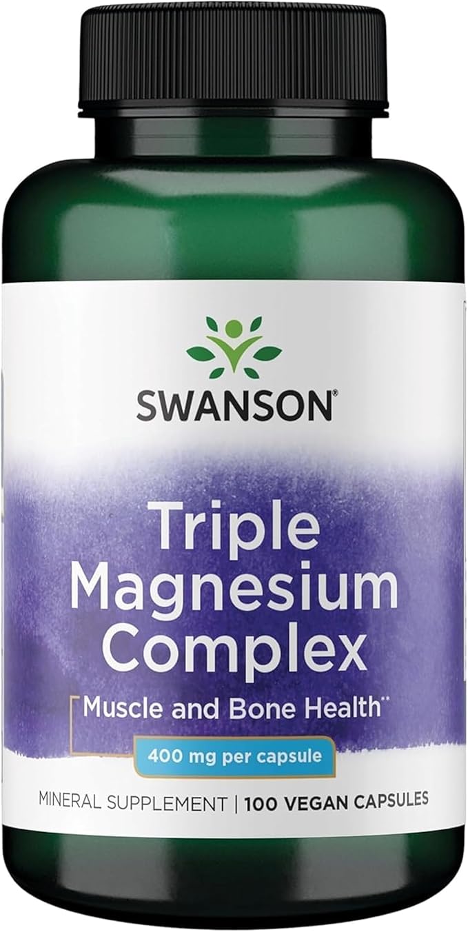 Swanson Triple Magnesium Complex - 100 Capsules, 400mg Each