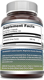 Amazing Formulas L-Glutamine Amino Acid Supplement | 500 Mg | Capsules | Non-GMO | Gluten-Free | Made in USA (1 Pack | 120 Count)