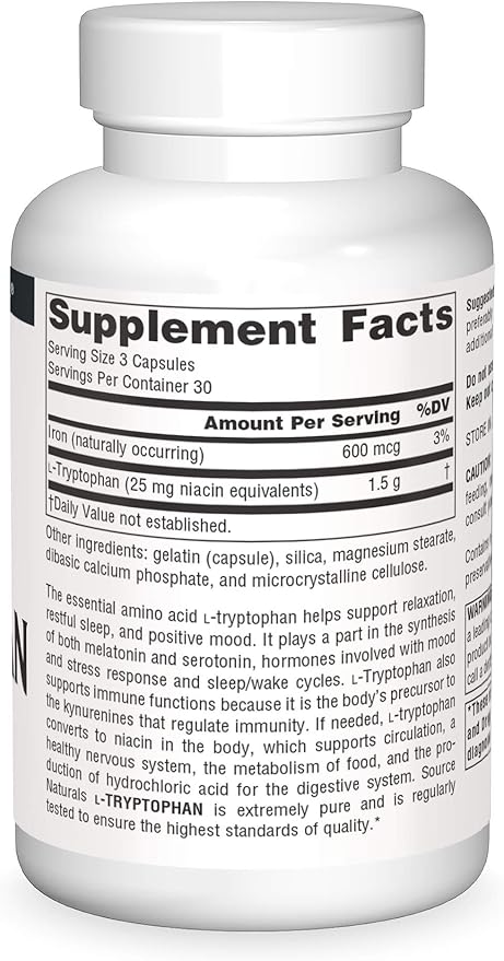 Source Naturals: L-Tryptophan, 500 mg 90 caps