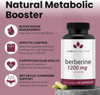 Luma Nutrition Berberine Supplement - Berberine HCL 1200mg Per Serving - Vegan, Gluten Free, Non-GMO - 60 Capsules