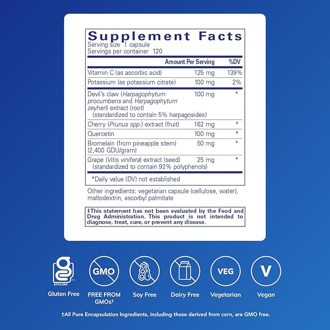 Pure Encapsulations - Uric Acid Formula - Hypoallergenic Supplement with Vitamins and Herbal Extracts to Support Healthy Uric Acid Metabolism - 120 Capsules