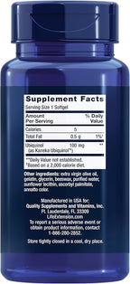 Life Extension Super Ubiquinol CoQ10, Heart Health Supplement, Cell Energy, oxidative Stress Defense, Maximum Absorption, 100 mg, Non-GMO, Gluten-Free, 60 softgels