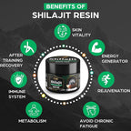 600 MG Shilajit Resin - Shilajit Supplement with Fulvic Acid & 85+ Trace Minerals for Energy, Immunity, Brain Power, 30 Grams