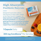 Doctor's BEST High Absorption Postbiotic Butyrate Featuring Corebiome, Gut & Immune Health, Non-GMO, Gluten Free, Soy Free, Vegan, 30 Liquid Veggie Caps