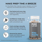Pure for Men Original Cleanliness Stay Ready Fiber Supplement | Helps Promote Digestive Regularity | Psyllium Husk, Aloe Vera, Chia Seeds, Flaxseeds | Proprietary Formula | 240 Vegan Capsules