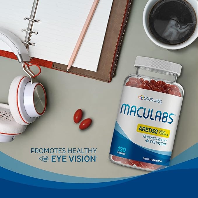 Eye Vitamins - AREDS 2 Based Formula - Eye Vitamin with Lutein & Zeaxanthin for Macular Health - Vision Supplements for Adults - 120 Softgels Support & Care for Eyes - Made in USA