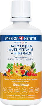 Daily Liquid Multivitamin + Minerals - Over 100 Premium Ingredients for the Whole Family - Trace Minerals and Amino Acids for All Ages