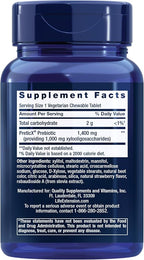 Life Extension FLORASSIST® Prebiotic Chewable (Strawberry), 1000 mg xylooligosaccharides, prebiotic Supplement Provides Fuel for Gut Flora, Gluten-Free, Non-GMO, Vegetarian, 60 chewable Tablets