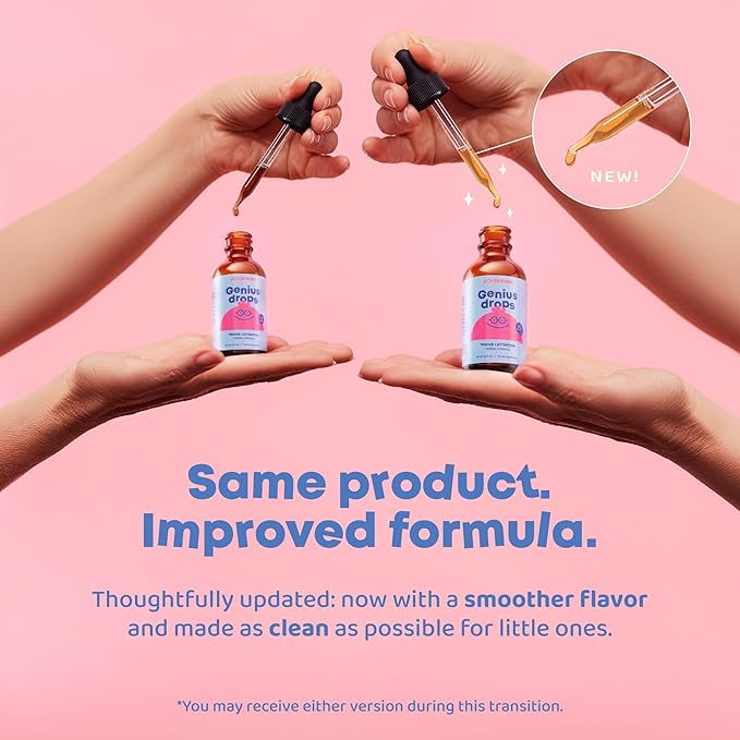 JoySpring Genius Drops - Organic Focus Drops for Kids | Clinically Proven Focus Supplement Helps Kids Perform Better in School | Liquid Herbal Supplement with Ginkgo Biloba | 120 Servings