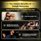 Shilajit Gummies for Men & Women | 4000mg High Potency 10-in-1 Formula with Pure Himalayan Shilajit, Ashwagandha, and 75% Fulvic Acid | Sugar-Free Vegan, 85+ Trace Minerals | Men 4000mg / 4 Bag