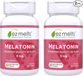 EZ Melts Melatonin - Sleep Support Supplement - No Artificial Flavors - Non-GMO & Sugar-Free - Strawberry - 120 Dissolvable Tablets (120 Servings)