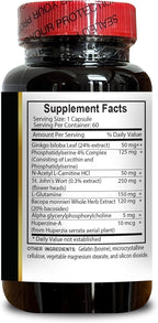 Mind Matrix Memory & Clarity Formula - Brain Focus & Mental Performance Support with Natural Ingredients Like St. John's Wort & Alpha-GPC - 1 Bottle
