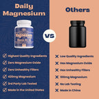 Magnesium Complex 420mg with Vitamin D3 K2 - Four Bioavailable Forms Including Bisglycinate (Glycinate), Malate, Taurate, and Chloride for Superior Absorption - 90 Capsules Made in USA