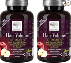 New Nordic Hair Volume Gummies - Biotin Supplement for Hair Growth - Contains Horsetail, Millet & Zinc - Supports Healthy Growth & Strength - 60 Vegan Gummies (Pack of 2)