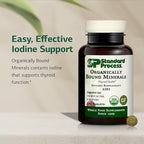 Standard Process Organically Bound Minerals - Supports Thyroid Function & Nervous System Health - Contains Iodine from Alfalfa & Kelp - Gluten-Free, Non-Dairy & USDA Organic - 180 Tablets